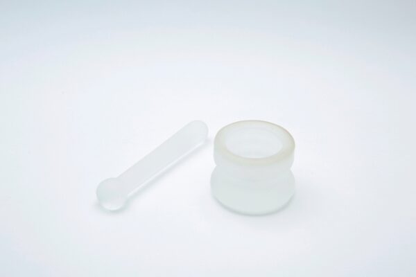 コーク型乳鉢と乳棒（デッドストック）｜すりガラスの実験器具セット - 画像 (3)